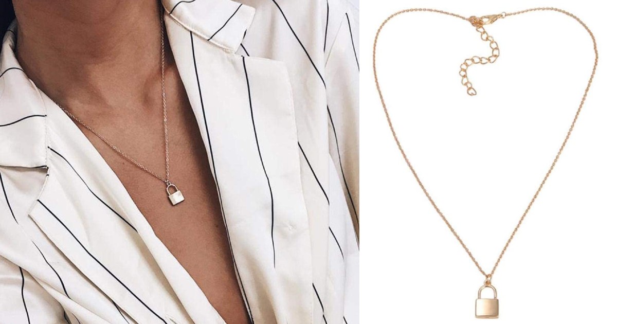 Simple Lock Necklace ONLY $1 Shipped