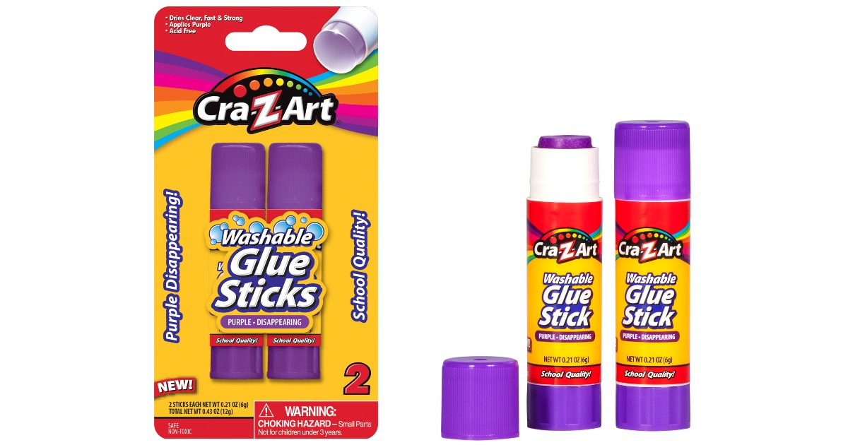 Cra-Z-Art Washable Glue Sticks 2-Count ONLY $0.25 at Walmart