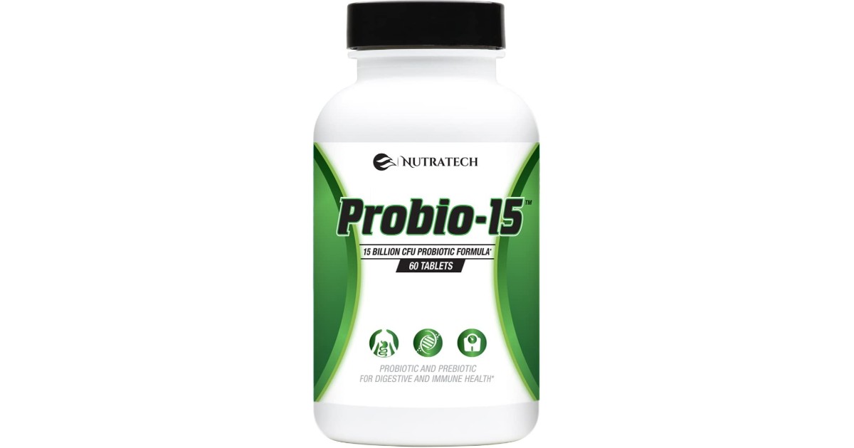 Nutratech Probio-15 Probiotics 60-Count ONLY $3.80 (Reg $19)