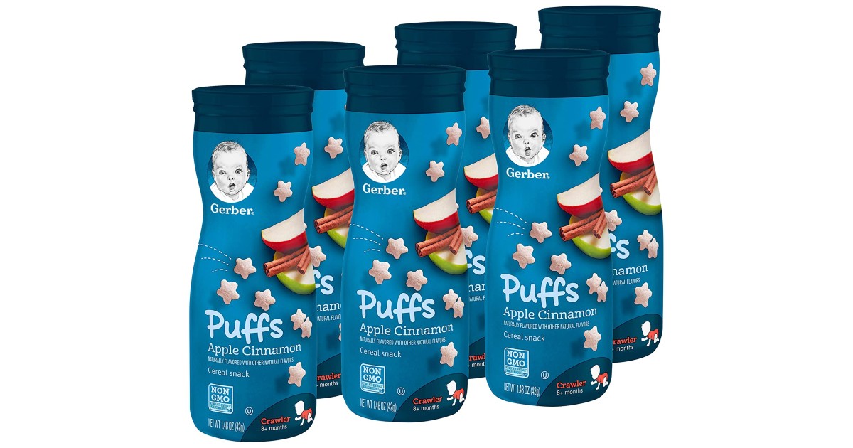 Gerber Graduates Puffs 6-Pack ONLY $8.61 Shipped