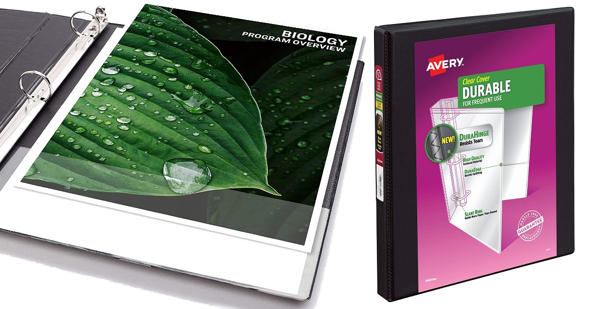 Avery Durable View Binder w/ Slant Rings ONLY $1.27 (Reg $10)