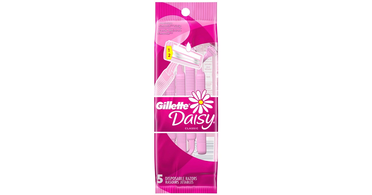 Gillette Daisy Women's Disposable Razors 5-Count ONLY $1.99