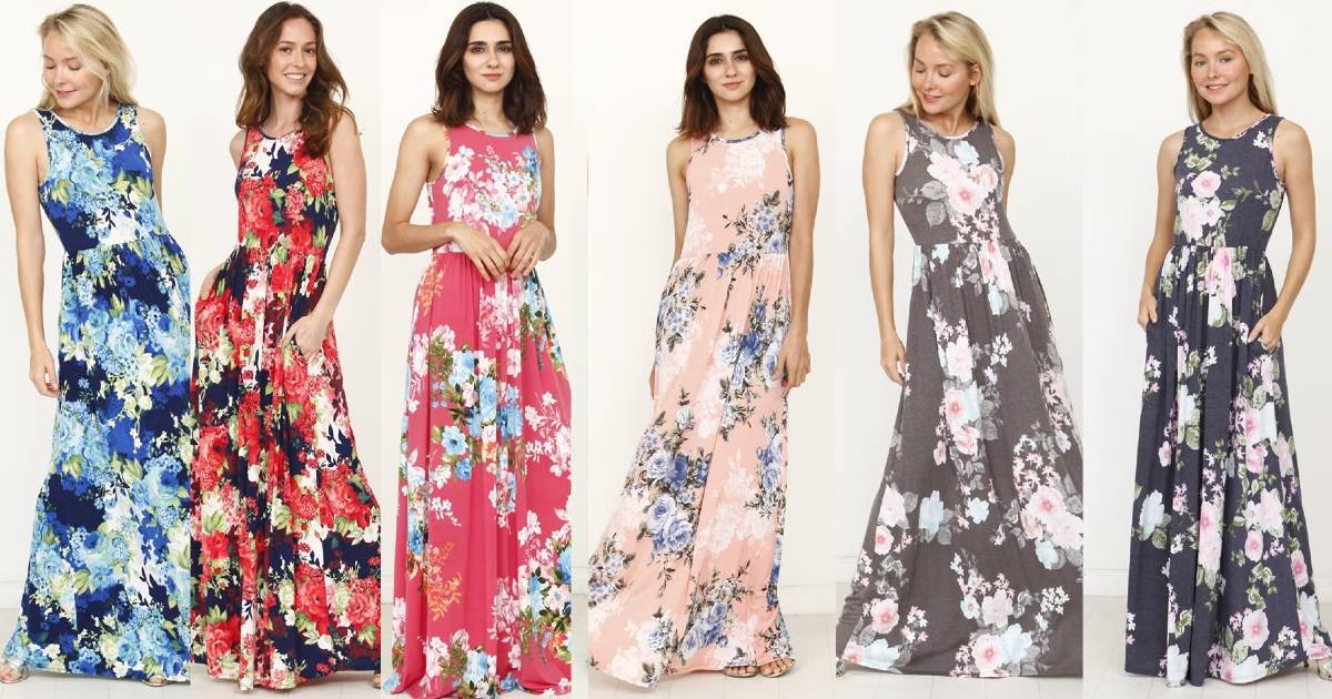 Floral Sleeveless Maxi Dress ONLY $17.99 (Reg. $60)