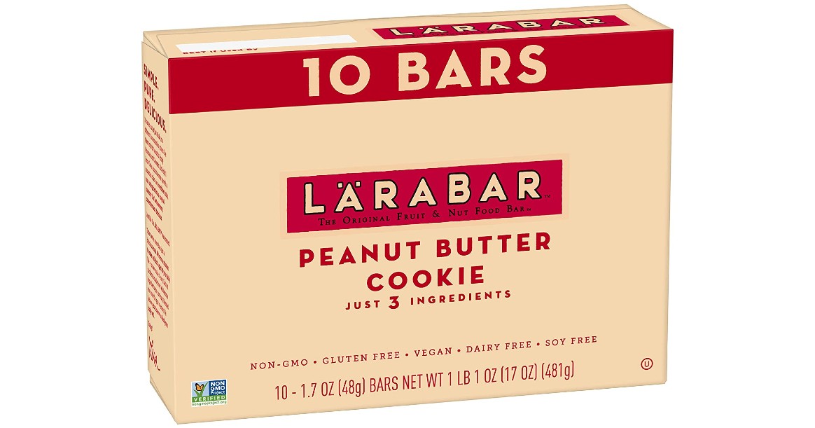 Larabar Peanut Butter Cookie Bars 10-ct ONLY $6.19 Shipped