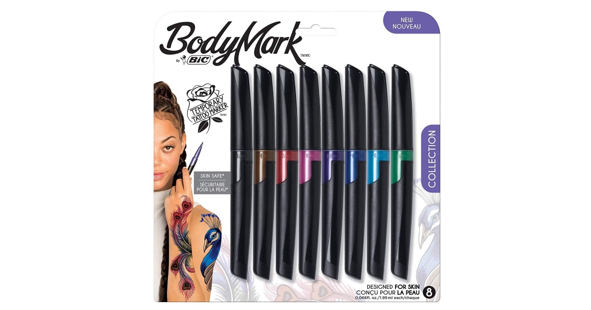 BIC BodyMark Temporary Tattoo Marker 8-Ct ONLY $12.13 (Reg. $30)