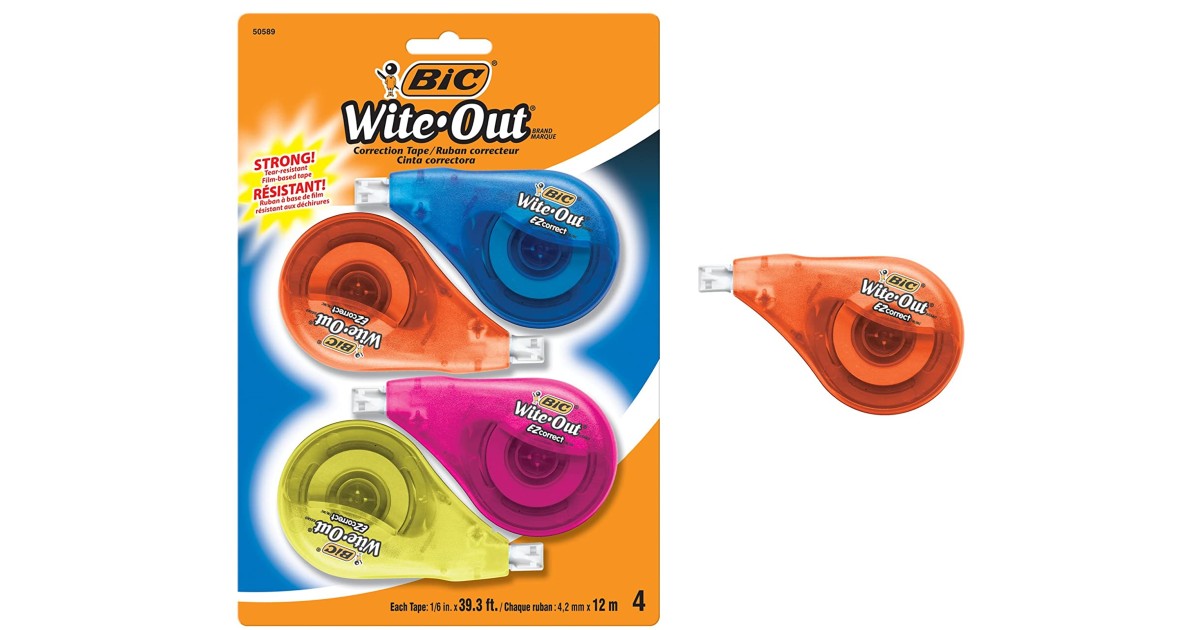 BIC Wite-Out Correction Tape on Amazon