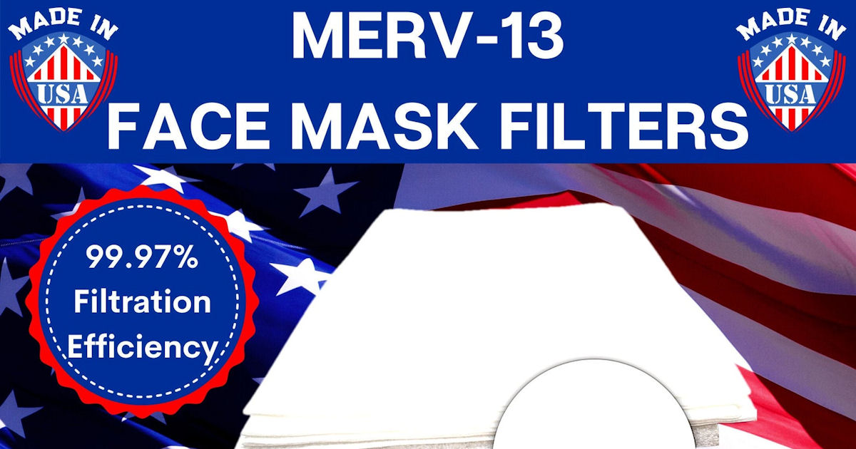 FREE Merv-13 Face Mask Insert.