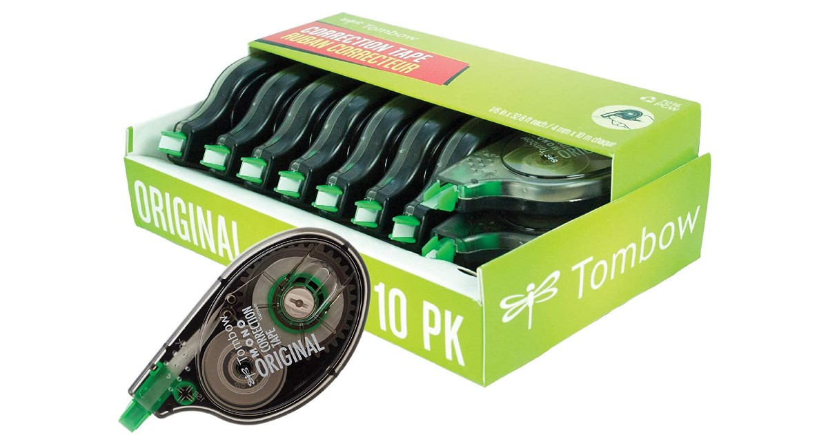 Tombow Original Correction Tape 10-Pack ONLY $10.44 (Reg. $35)