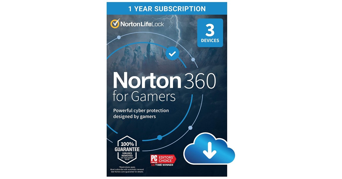 Norton 360 for Gamers ONLY $34.99 at Amazon (Reg $90) 
