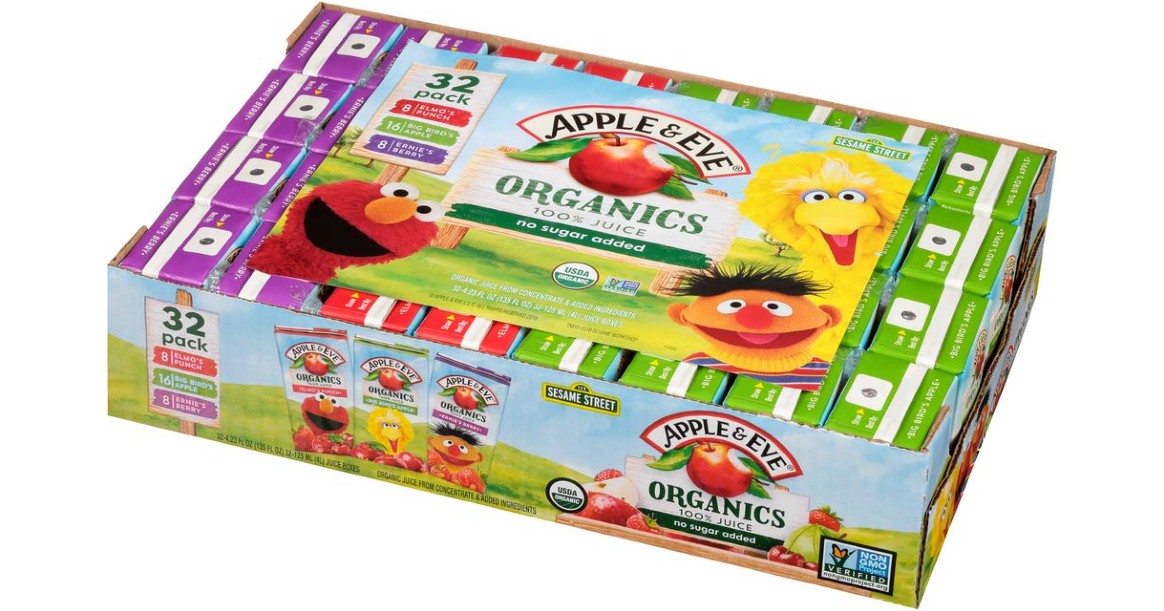 Apple & Eve Organic Juice 32-Count Variety Pk ONLY $7.92 Shipped