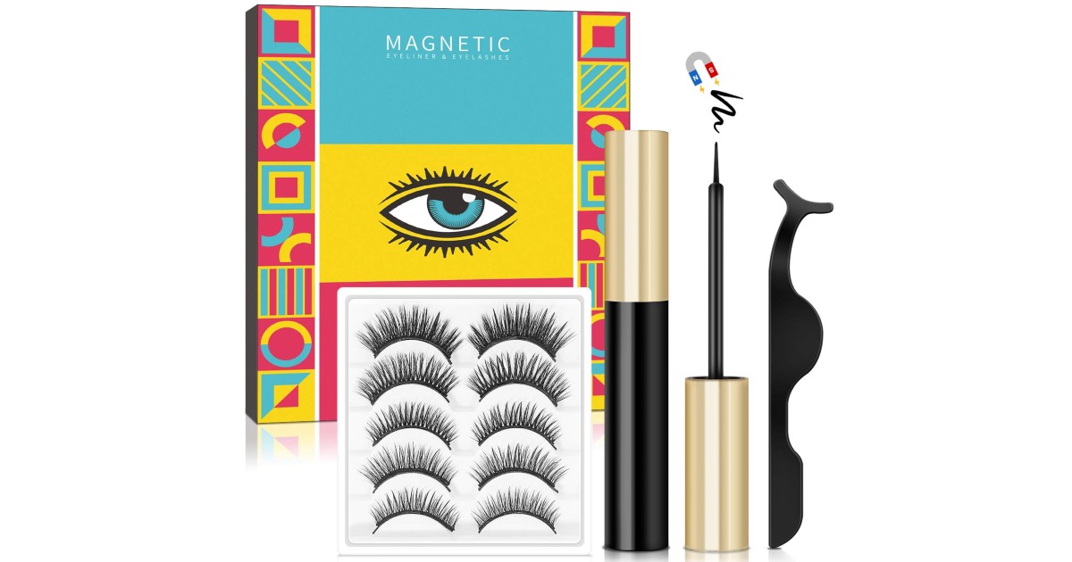 Magnetic Eyelashes 5-Pair Set w/ Eyeliner ONLY $11.99 (Reg $20)