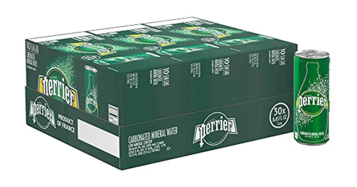 Perrier Sparkling Mineral Water Cans 30-Pk ONLY $11.21 Shipped 