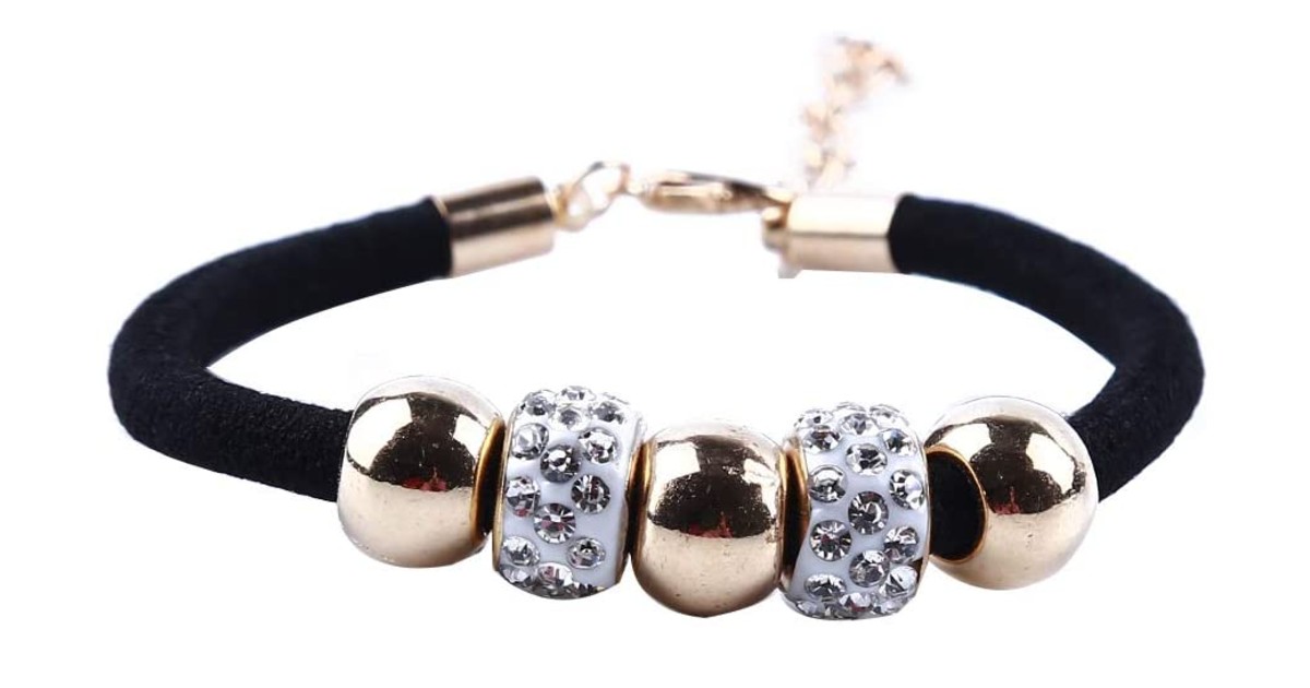 Rhinestone Beaded Bracelet ONLY $1.39 Shipped