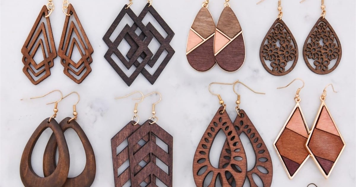 Wood Earrings ONLY $7.99 (Reg. $20)