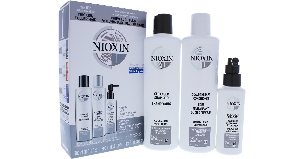 Nioxin System Natural Hair Thinning Kit ONLY $20.99 (Reg $45)