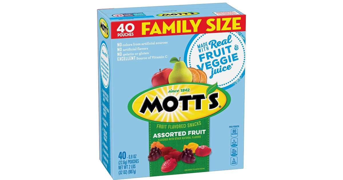Mott’s Fruit Snacks 40-Count ONLY $5.25 shipped
