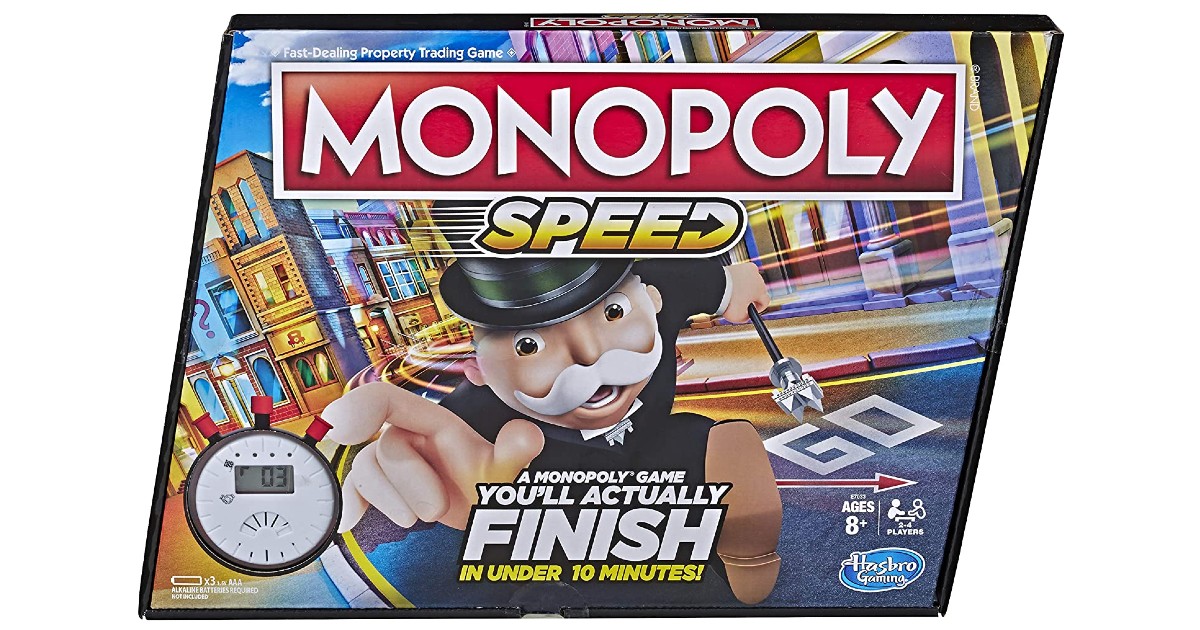 Monopoly Speed Board Game ONLY 11.31 at Amazon (Reg 20) Daily Deals