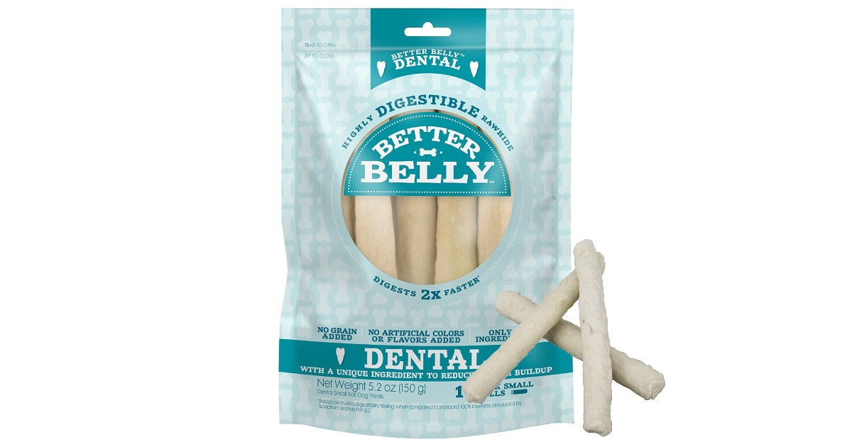 Better Belly 10-Count Rawhide Dog Chews ONLY $3.98 Shipped