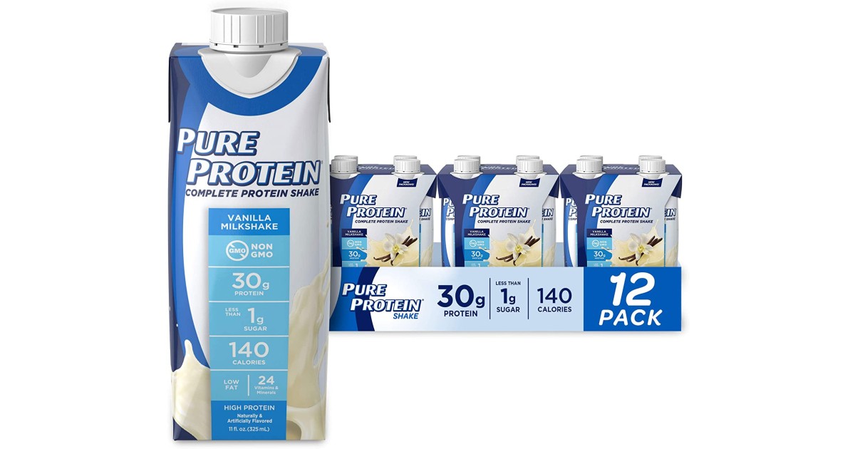 Pure Protein Shakes 12-Pack ONLY $14.66 on AmazonĀ