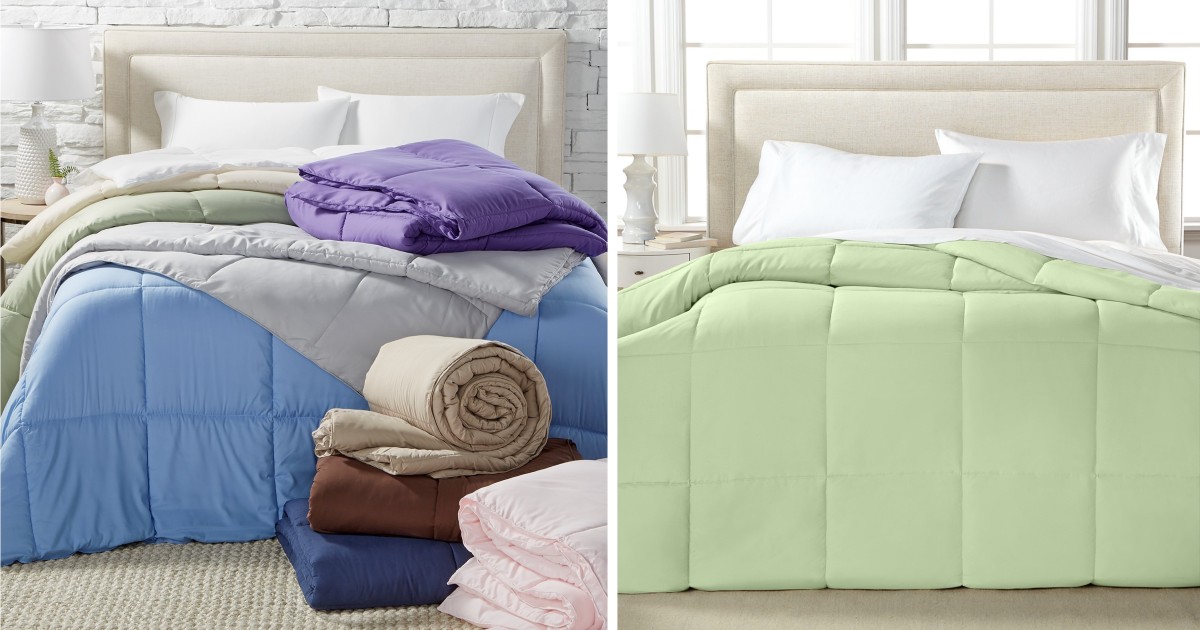 Microfiber Color Down Alternative Comforter ONLY $19.99 (Reg $130)