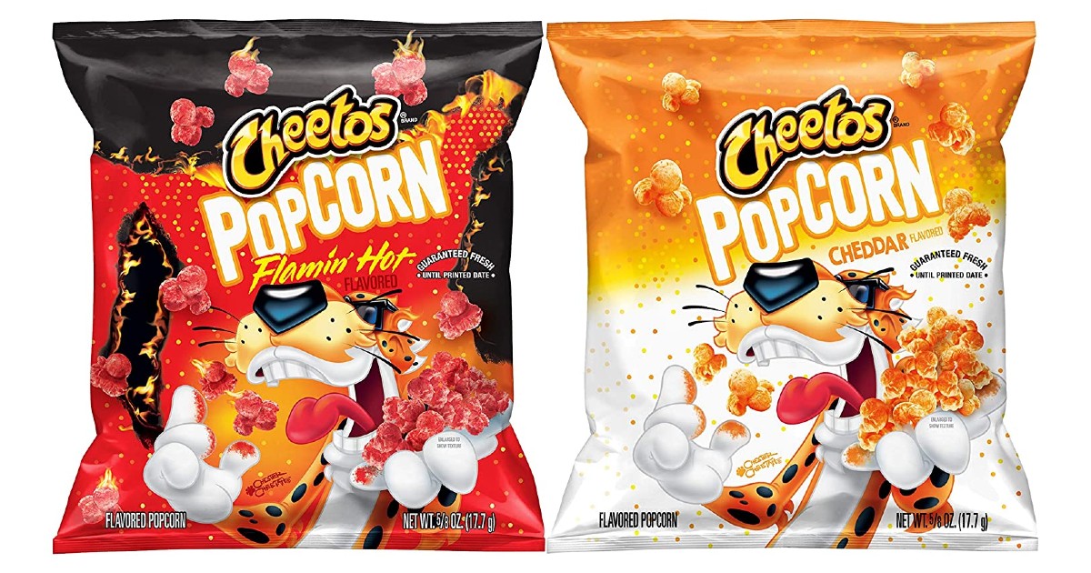 Cheetos Popcorn Cheddar & Flamin’ Hot Variety 40-Pack ONLY $9.86