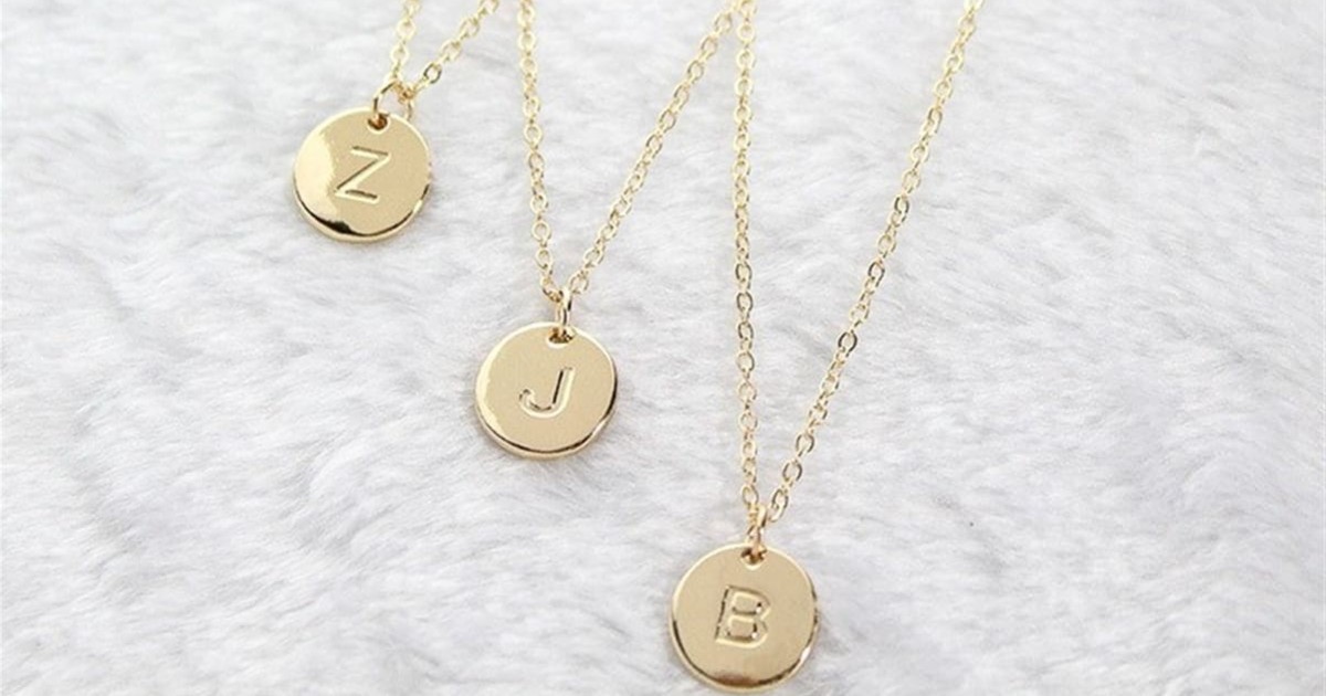 Initial Round Pendant Necklace ONLY $7.99 + FREE Shipping