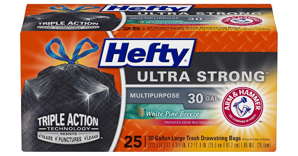 Ultra Strong Large Trash Bags 25-ct ONLY $4.85 Shipped (Reg $9)