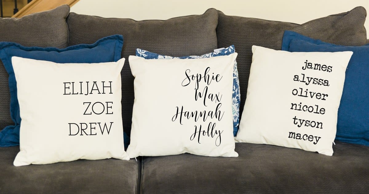 Personalized Throw Pillow Cover ONLY $9.99 (Reg. $25)