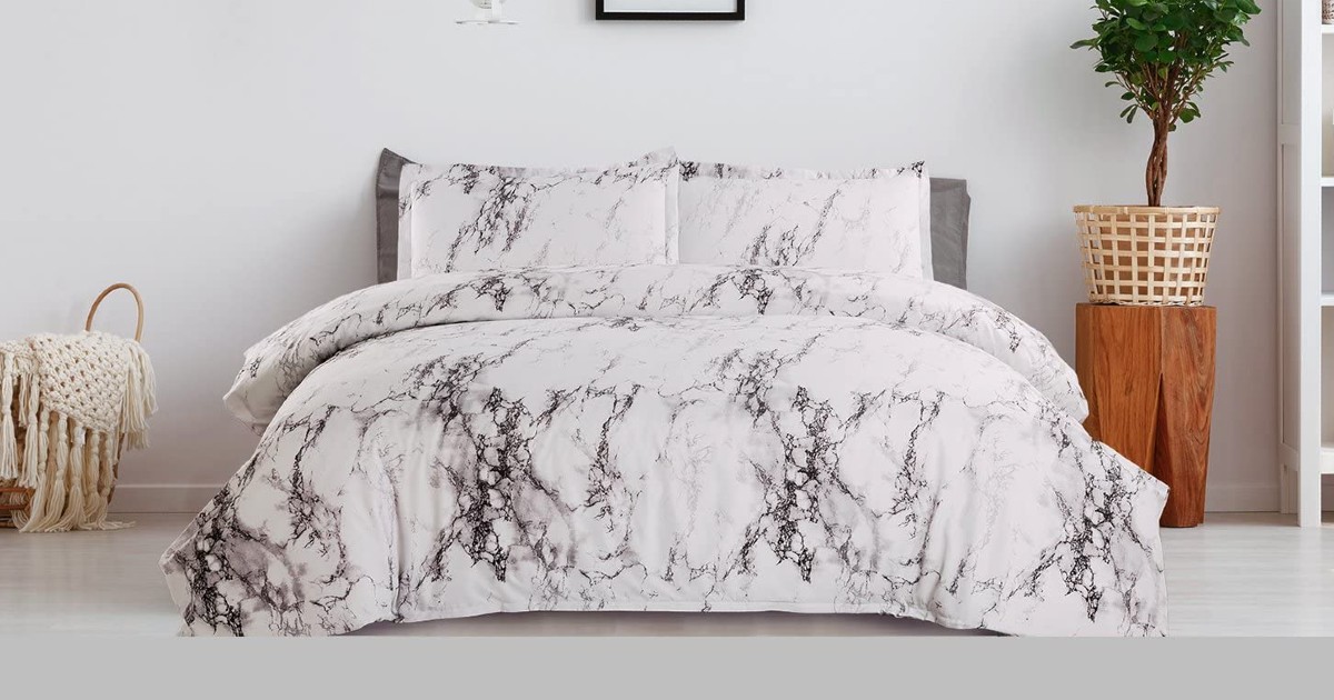 Marble Printed Duvet Cover Sets ONLY $12.49 (Reg $25)