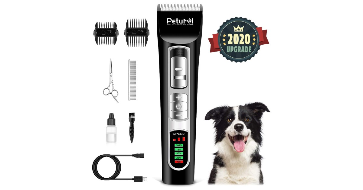 Rechargeable Dog Hair Trimmer Set ONLY $19.99 at Amazon
