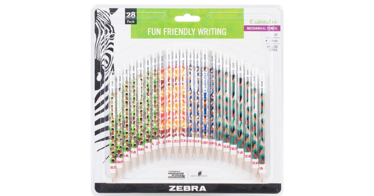 Zebra Cadoozles Mechanical Pencils 28-ct ONLY $5.29 (Reg $11)