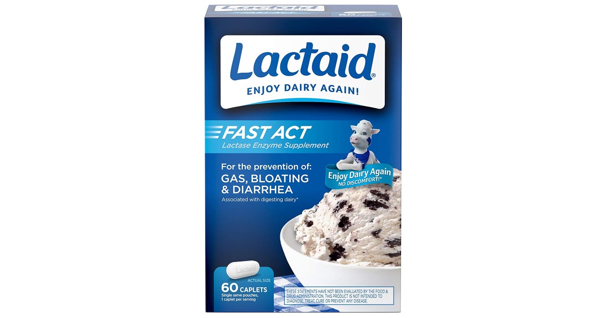 Lactaid Fast Act Lactose Intolerance 60-ct ONLY $7.96 Shipped