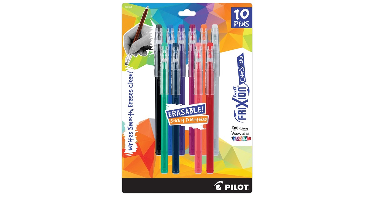 Pilot Frixion ColorSticks Erasable Gel Ink Pens $8.06 (Reg. $18)