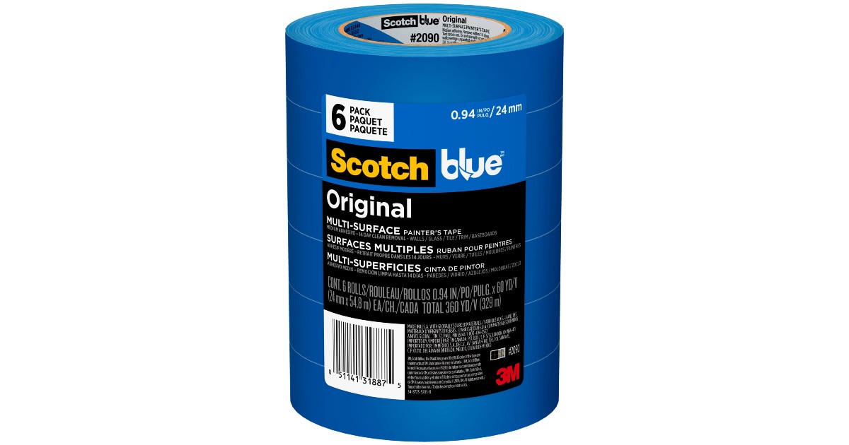 ScotchBlue Original Painter's Tape 6-Rolls ONLY $13.79 (Reg $23)