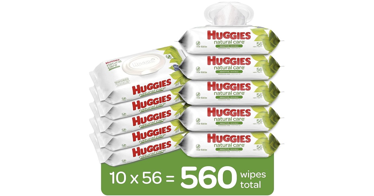 Huggies Natural Care Wipes 560-Count ONLY $13.98 at Amazon