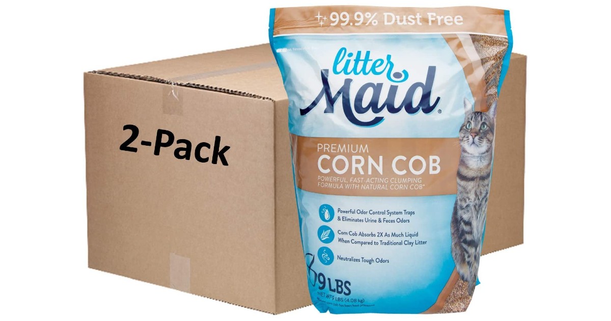 LitterMaid Premium Corn Cob Litter 9-lb ONLY $10.78 Shipped