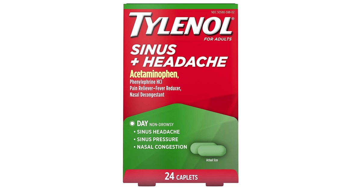 Tylenol Sinus + Headache Non-Drowsy Caplets ONLY $3.02 (Reg $7)