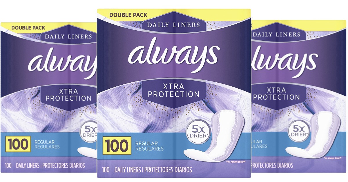 Always Xtra Protection Daily Liners 3 for 9.94 Daily Deals & Coupons