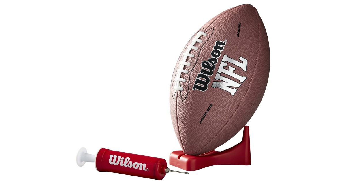 Wilson NFL MVP Junior Football with Pump and Tee $10 (Reg. $25)