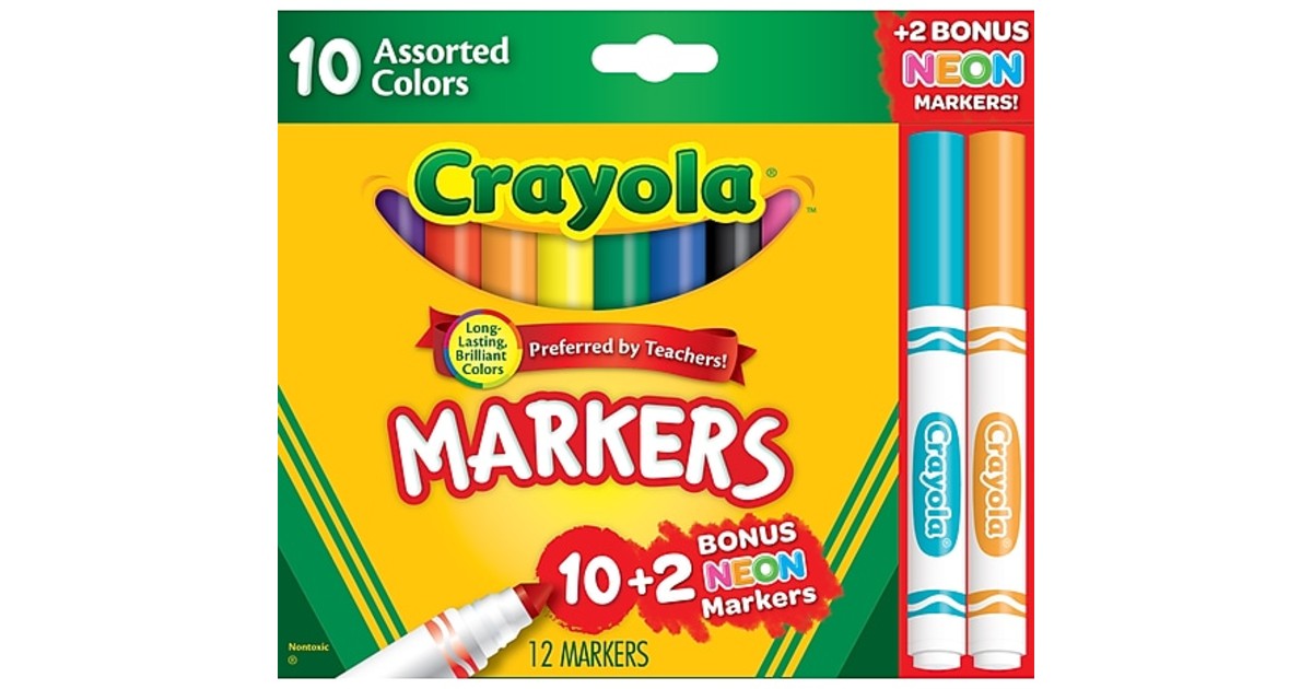 Crayola Markers, Assorted Colors ONLY $0.97 Shipped