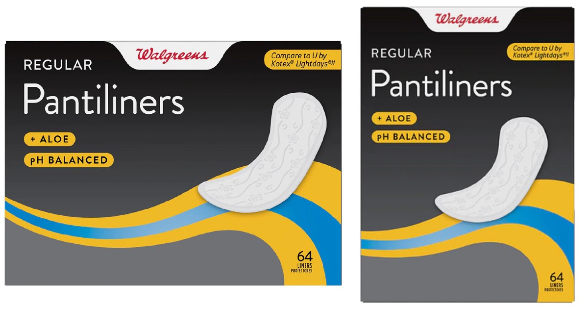 Walgreens Unscented Pantiliners 64-ct ONLY $0.33 Each