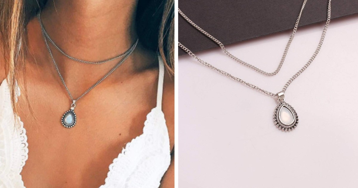 Multilayer Water Drops Necklace ONLY $1.19 Shipped