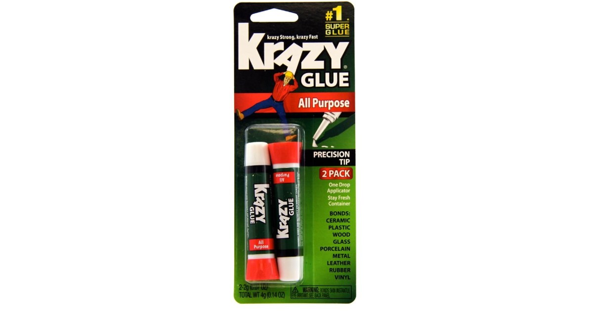 Krazy Glue Super Glue 2Pack ONLY 1.77 (Reg. 4) Daily
