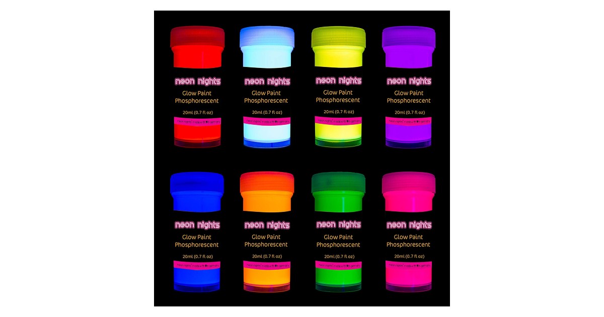 Glow in The Dark Acrylic Paint Set on $16.99 (Reg. $40)