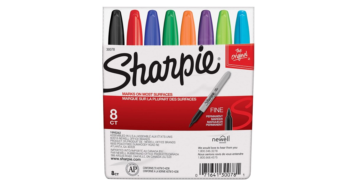 Sharpie Permanent Markers Classic 8-Count $5.15 (Reg. $10.49)