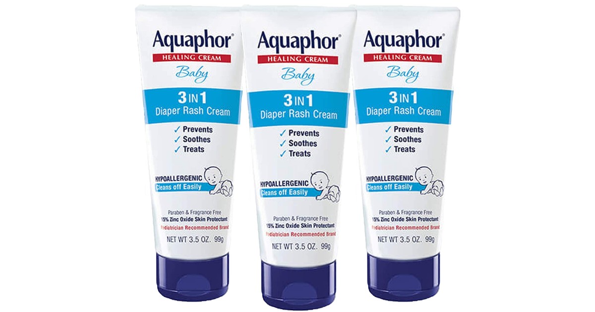 Aquaphor Baby Diaper Rash Cream 3-Pack ONLY $12.98 Shipped