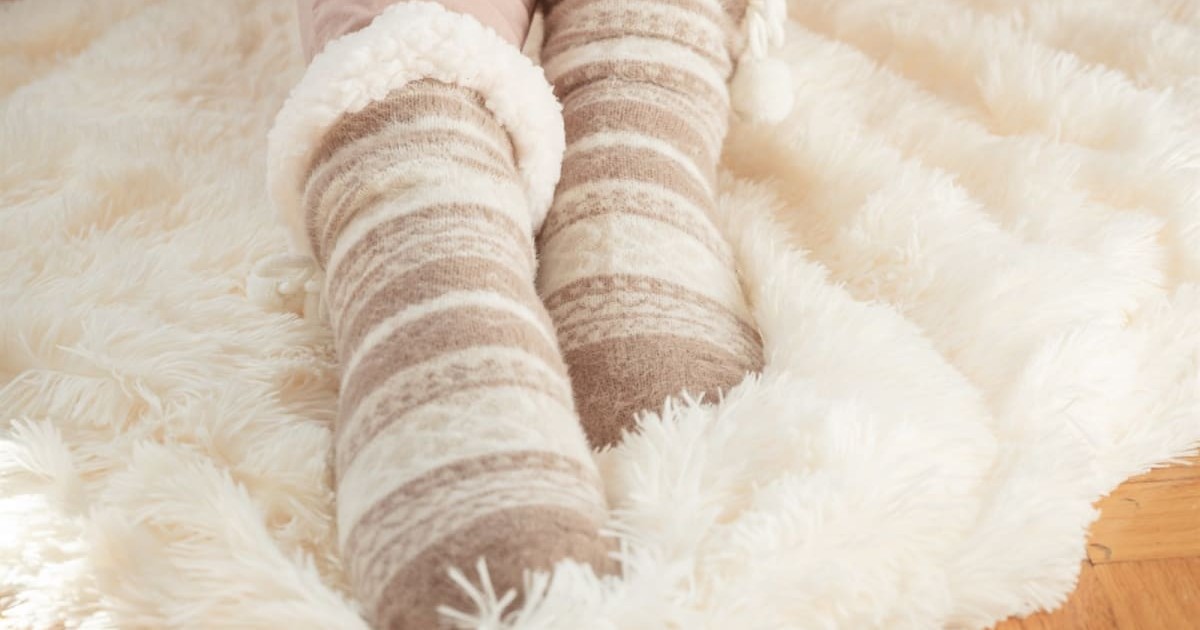 MUK LUKS Women's Eyelash Cabin Socks ONLY $9.99 (Reg. $20)