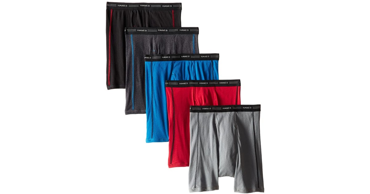 Hanes Men's Dri Boxer Brief 5-Pack ONLY $11.95 (Reg $22)