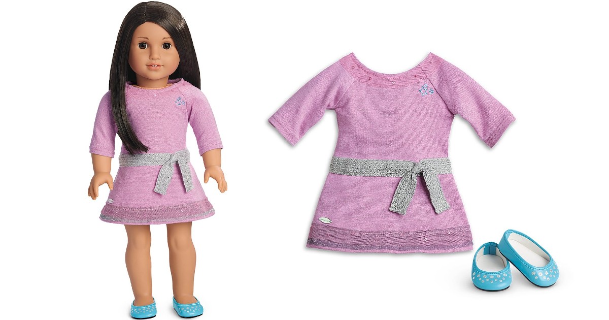 Lilac Bow Doll Dress & Shoes ONLY $12.99 (Reg $28)
