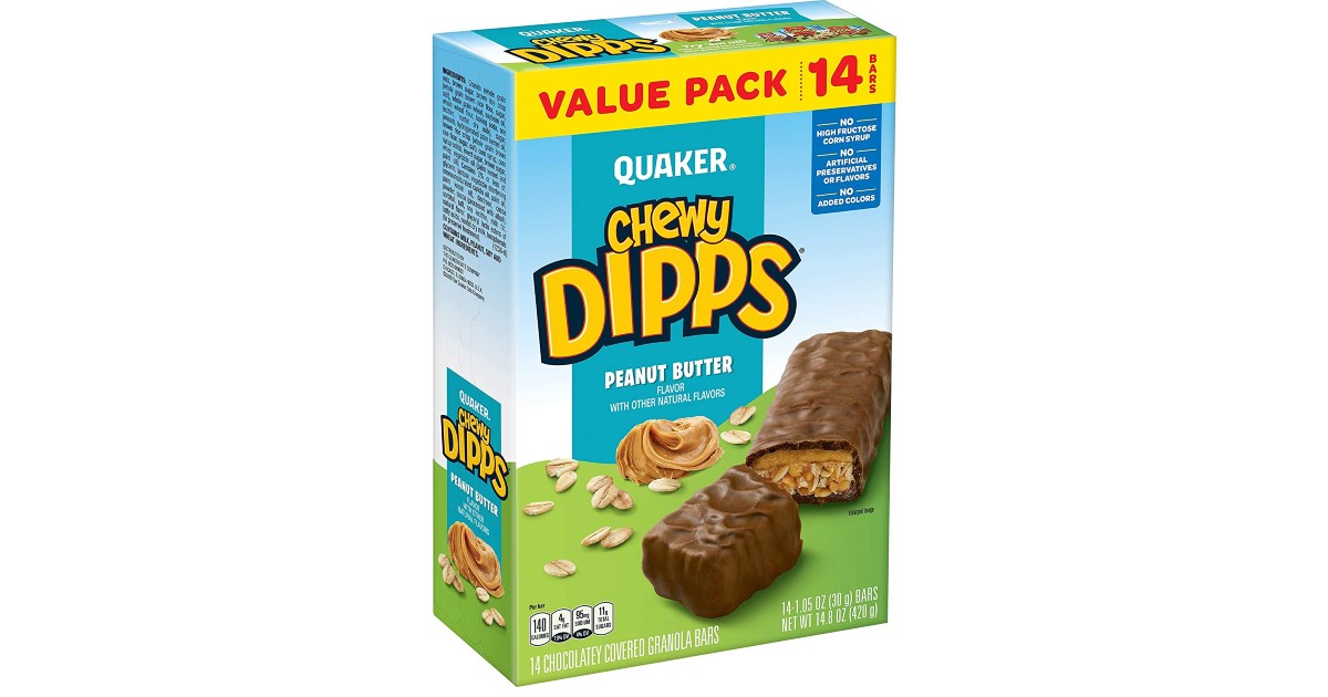 Quaker Chewy Dipps Granola Bars 14-Count ONLY $2.79 Shipped